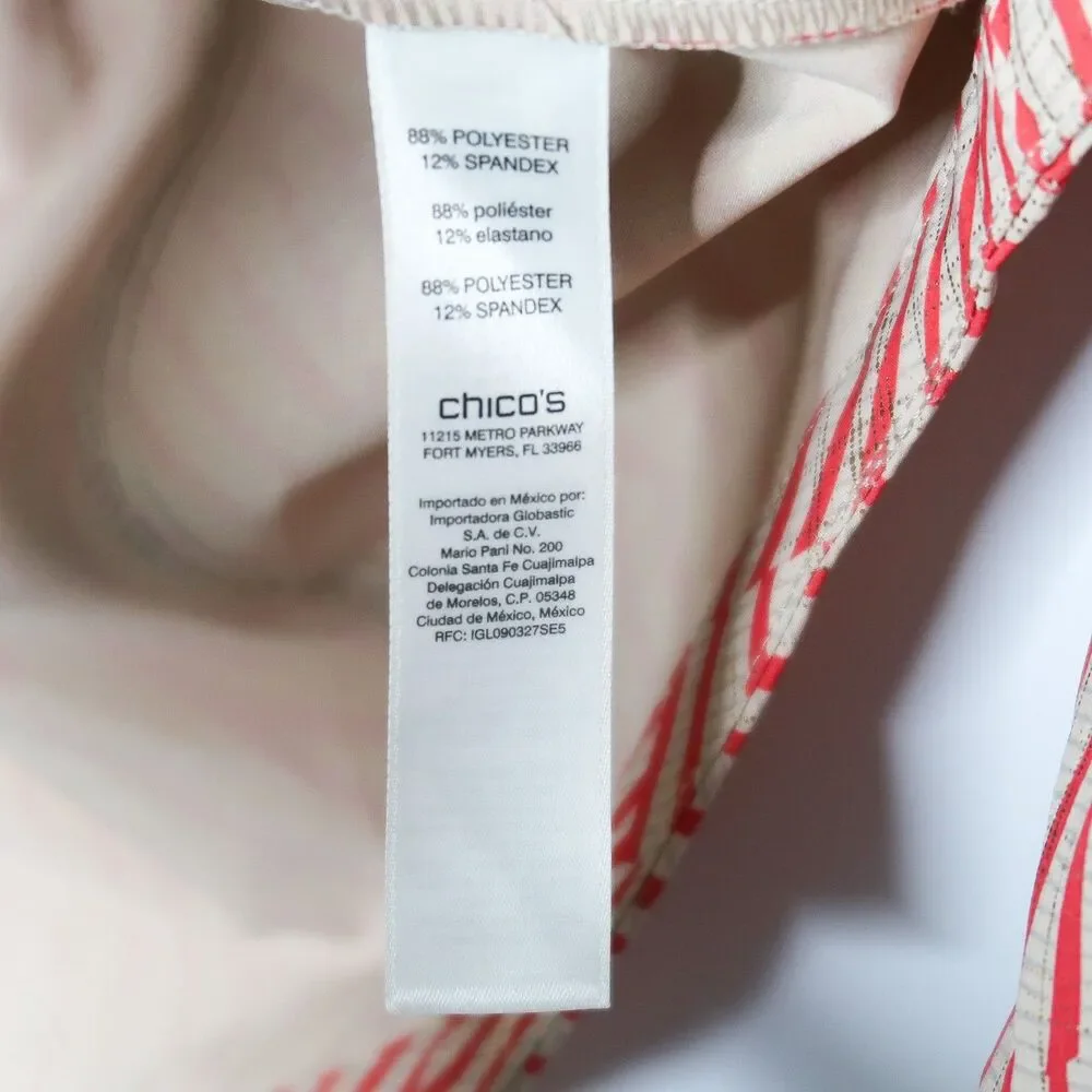 Chico's Zenergy Lightweight Jacket Size‎ 0 (4/6 S) Painterly Waves Pink Gold